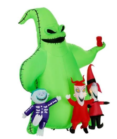 Photo 1 of 9 ft. Oogie Boogie with Lock Shock and Barrel Scene Airblown Disney Halloween Inflatable