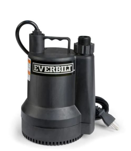 Photo 1 of Everbilt
1/6 HP Plastic Submersible Utility Pump