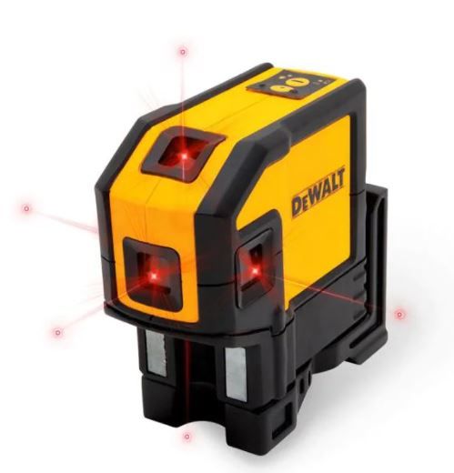 Photo 1 of DEWALT
165 ft. Red Self-Leveling 5-Spot & Horizontal Line Laser Level with (3) AA Batteries & Case