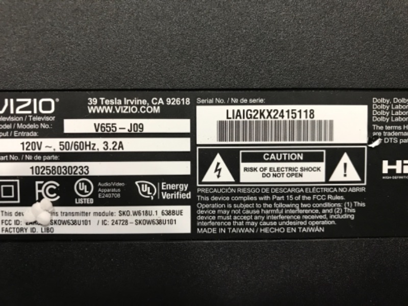 Photo 2 of VIZIO 65-Inch V-Series 4K UHD LED HDR Smart TV with Apple AirPlay and Chromecast Built-in, Dolby Vision, HDR10+, HDMI 2.1, Auto Game Mode and Low Latency Gaming, V655-J09, 2021 Model