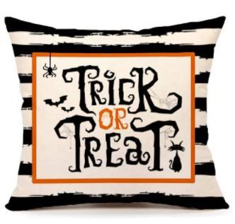 Photo 1 of 4TH Emotion Fall Halloween Pumpkin Pillow Covers 18x18 Inches Set of 4 Trick or Treat  AND 7 PCS OUTDOOR DECOR 