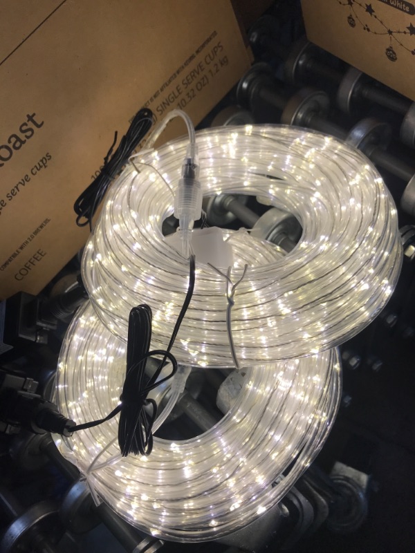 Photo 2 of 2 Pack 66Ft Led Rope Lights with Remote, Low Voltage Waterproof Clear Tube Lights