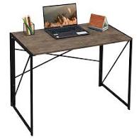 Photo 1 of 40 in. Rectangular Brown Writing Desk with Adjustable Height Feature
**MISSING HARDWARE AND MANUAL**
