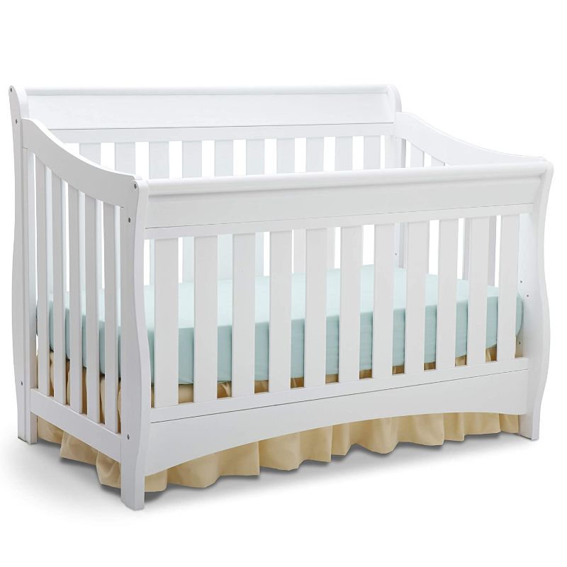 Photo 1 of Delta Children Bentley S Series 4-in-1 Convertible Baby Crib, White
