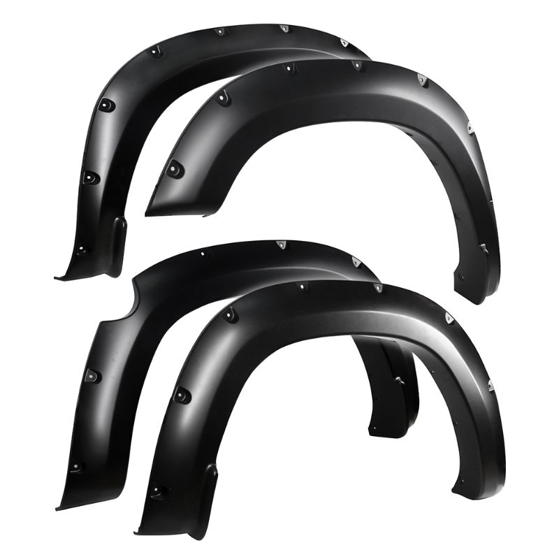 Photo 1 of Bolt-Riveted Style Fit 2019-2021 Ram 1500 | Double & Crew Cab | 4PC | Paintable Smooth Matte Black
