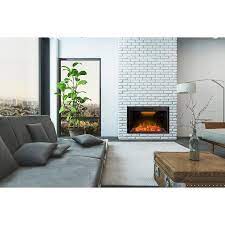 Photo 1 of 42 in. Electric Fireplace Insert in Black
**DOES NOT TURN ON**