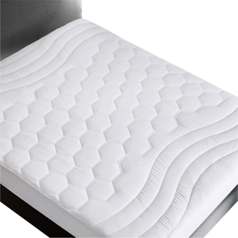 Photo 1 of Bedsure Twin Mattress Pad Deep Pocket - Quilted Mattress Cover for Twin Bed PillowTop Mattress Protector Single, Fitted Sheet Mattress Cover, 39x75 inches, gray
