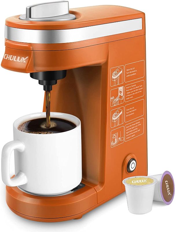 Photo 1 of CHULUX Coffee Maker Single-Serve Coffee Machine for Capsule,Orange
