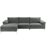 Photo 1 of AMANDA MODERN VELVET LARGE SECTIONAL SOFA
**BOX 2 OF 2 ONLY**