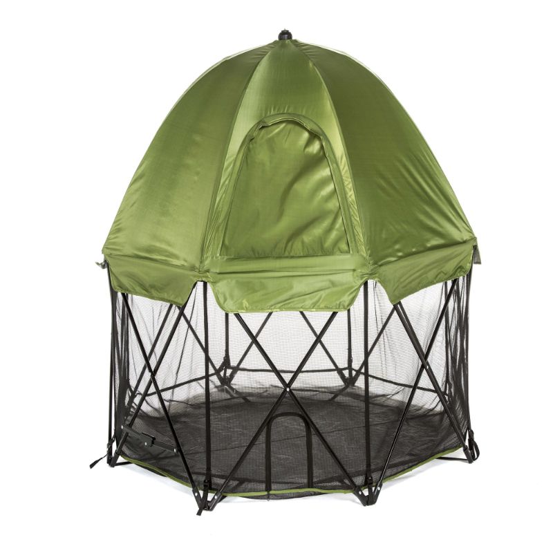 Photo 1 of Carlson Pet Products Eight Panel Portable Dog Pen, Green, Large
