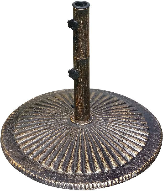 Photo 1 of 80-lb Classic Cast Iron Umbrella Base in Bronze- BASE ONLY