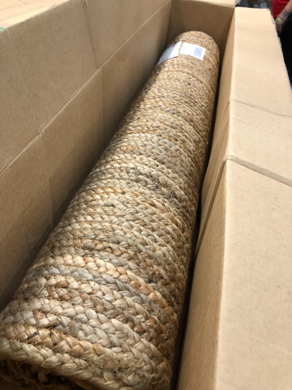 Photo 1 of nuLOOM Rigo Hand Woven Farmhouse Jute Area Rug, 4' x 6', Natural
