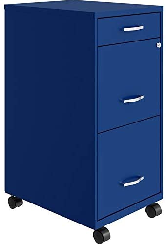 Photo 11 of 3 Drawer Metal Mobile File Cabinet with Lock, Letter Size, Blue
**STOCK PHOTO NOT EXACT**SEE PHOTOS FOR DAMAGE**
