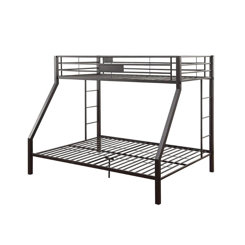 Photo 1 of ACME Furniture Limbra Twin Over Queen Metal Bunk Bed, Black Sand

