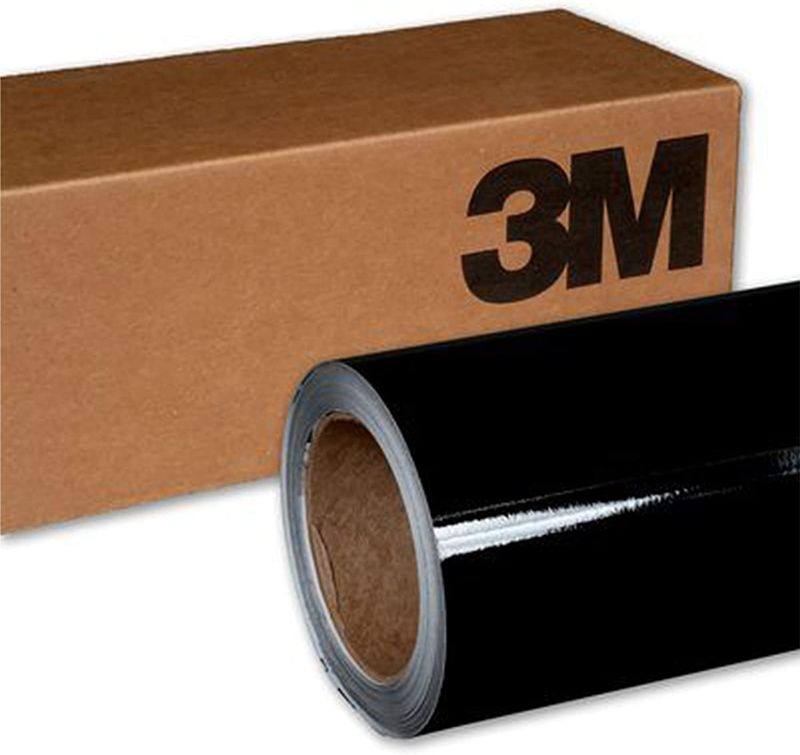 Photo 1 of 3M 2080 G12 GLOSS BLACK 5ft x 6ft (30 Sq/ft) Car Wrap Vinyl Film
