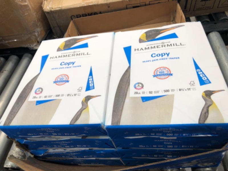 Photo 2 of Hammermill 150400 Copy Paper, 20lb, 92 Bright, 8 1/2 inches x 14 inches, 5,000 Sheets
