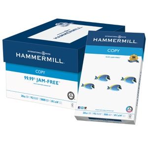 Photo 1 of Hammermill 150400 Copy Paper, 20lb, 92 Bright, 8 1/2 inches x 14 inches, 5,000 Sheets
