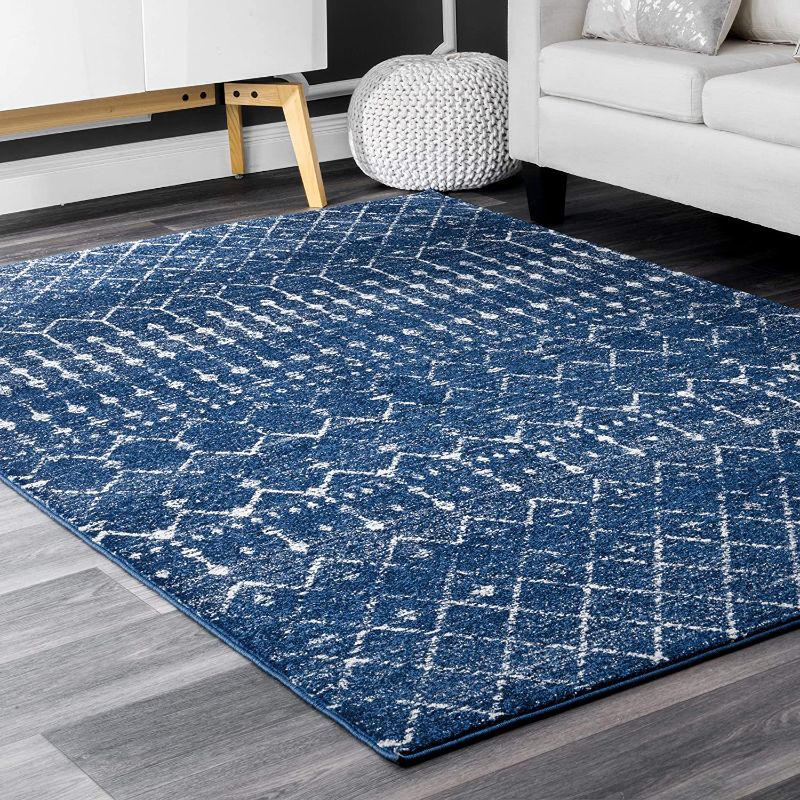 Photo 1 of nuLOOM Moroccan Blythe Area Rug, 3 feet x 5 feet, Blue
