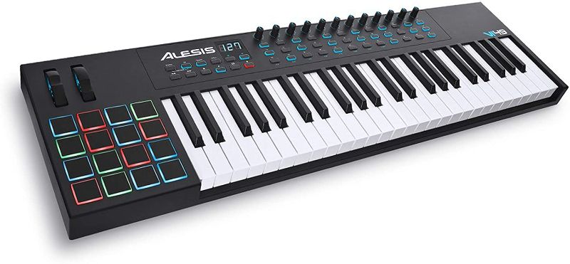 Photo 1 of Alesis VI49 - 49 Key USB MIDI Keyboard Controller with, 16 Drum Pads, 12 Assignable Knobs, 36 Buttons and 5-Pin MIDI Out, Production Software Included
