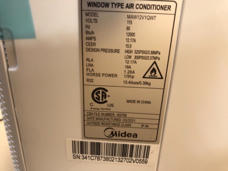 Photo 1 of Midea 12,000 BTU U-Shaped Inverter Window Air Conditioner WiFi, 9X Quieter, Over 35% Energy Savings ENERGY STAR MOST EFFICIENT

//TESTED AND FUNCTIONAL 