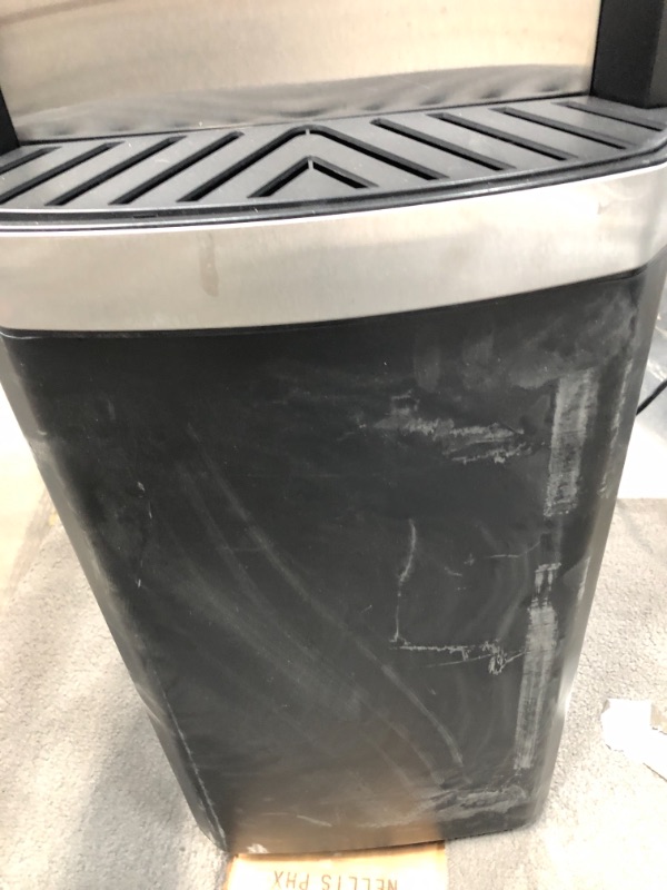 Photo 2 of GLACIER BAY Matte Black and Stainless Steel Bottom Load Water Dispenser

//TESTED AND FUNCTIONAL, MAJOR COSMETIC DAMAGE 
