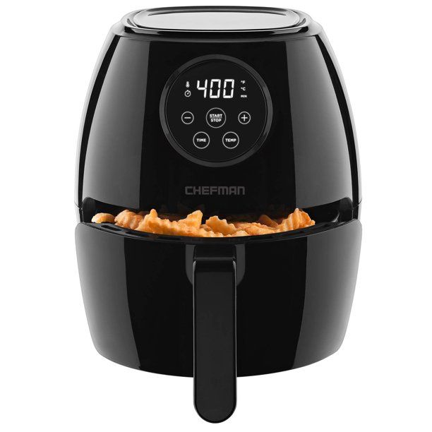 Photo 1 of Chefman TurboFry Touch Air Fryer Oven, Glossy Black, 3.7-Quart
