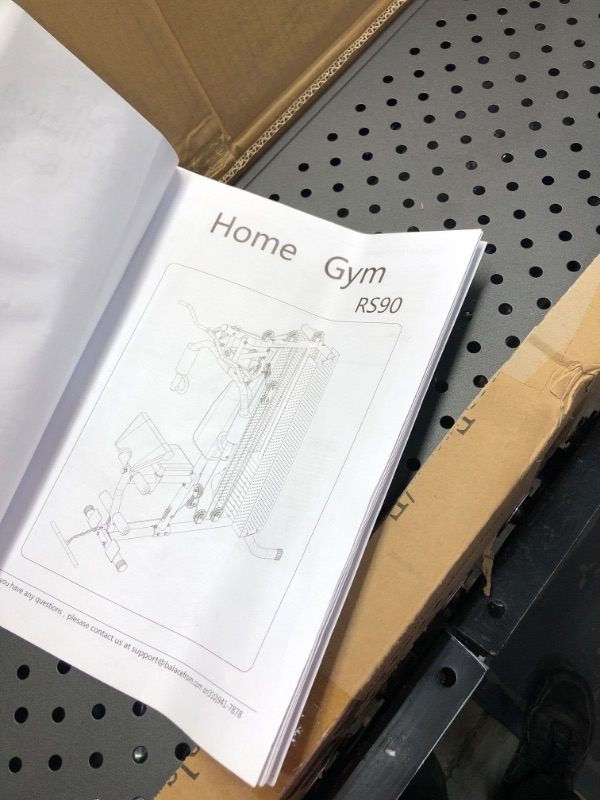 Photo 3 of (BOX 2 OF 4)
 BalanceFrom-Home-Gym-System Workout-Station with 380LB of Resistance, 145LB-Weight Stack, Comes with Installation Instruction-Video (BOX 2 OF 4)
