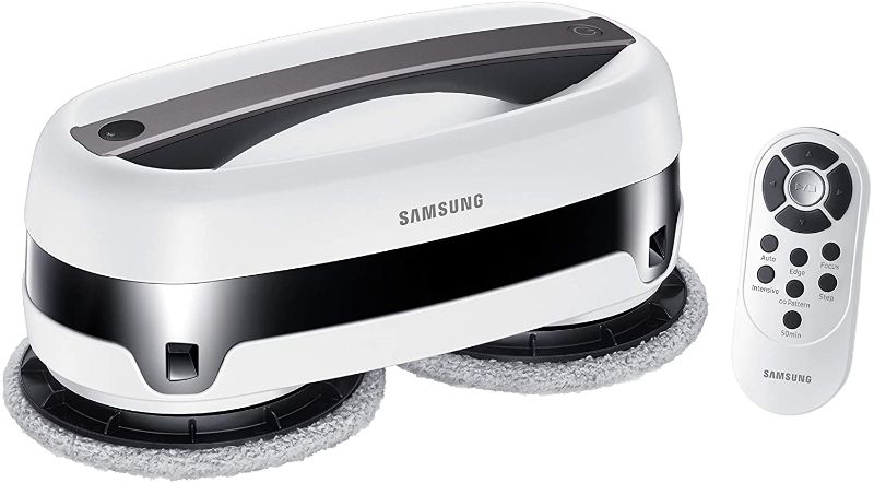 Photo 1 of SAMSUNG Electronics VR20T6001MW/AA Jetbot Robotic Cleans with Dual Spinning Microfiber Pads | Smart Sensor Wet Mopping Perfect for Tile, Vinyl, Laminate, and Hardwood, White
