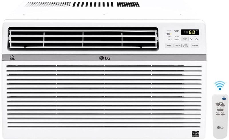 Photo 1 of LG Electronics LG 18,000 BTU Window Smart Air Conditioner with Remote, LW1821ERSM, 17.680, White