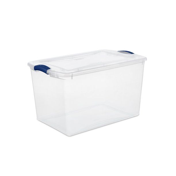 Photo 1 of 18 X 12 CLEAR STORAGE BIN GREEN CLAMP