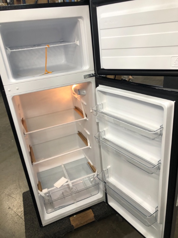 Photo 2 of 7.1 cu. ft. Top Freezer Refrigerator in Stainless Steel Look