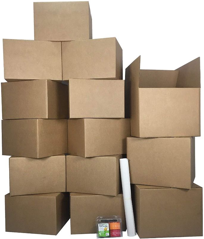 Photo 1 of **BOXES ONLY**
1 Room Bigger Boxes Kit 15 Moving Boxes Plus $37 in Supplies
