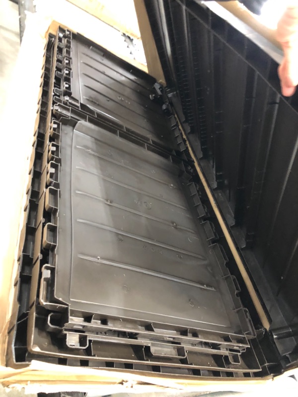 Photo 1 of **MISSING ONE PANEL, DECK BOX INCOMPLETE**
Keter Marvel Plus 71 Gallon Resin Deck Box-Organization and Storage for Patio Furniture Dining Cushions, Garden Tools, Pool Toys and Throw Pillows
