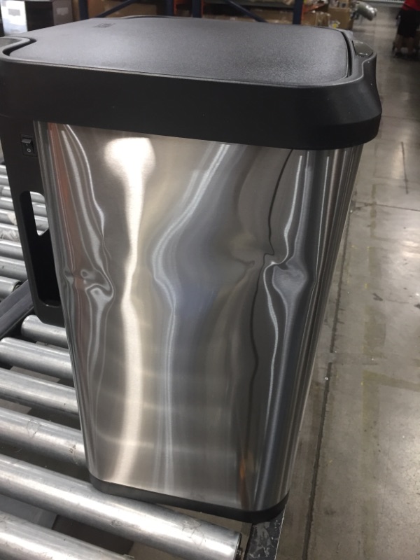 Photo 2 of Glad Stainless Steel Sensor Trash Can with Clorox Odor Protection of The Lid | Fits All Kitchen 13 Gallon Garbage Waste Bags