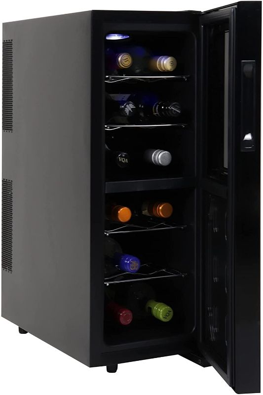 Photo 1 of **PARTS ONLY**Koolatron 12-Bottle Dual-Zone Wine Cooler - Black