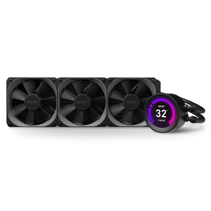 Photo 1 of NZXT Kraken Z73 360mm - RL-KRZ73-01 - AIO RGB CPU Liquid Cooler - Customizable LCD Display - Improved Pump - Powered by CAM V4 - RGB Connector - AER P 120mm Radiator Fans (3 Included)
