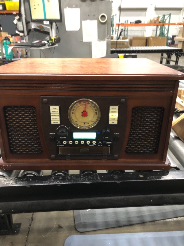 Photo 1 of Victrola Nostalgic 6-in-1 Bluetooth Record Player & Multimedia Center with Built-in Speakers - 3-Speed Turntable, CD & Cassette Player, FM Radio |...
TESTED AND IT WORKS