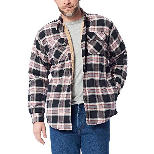 Photo 1 of Wrangler Long Sleeve Sherpa Lined Flannel Shirt Jacket
