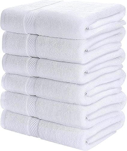 Photo 1 of Simpli-Magic 79404 Bath Towels, White, 25x50 Inches Towels for Pool, Spa, and Gym Lightweight and Highly Absorbent Quick Drying Towels
