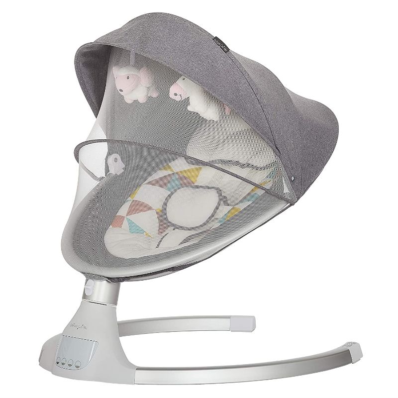 Photo 1 of Dream On Me, Zazu Cradling Swing, Grey and Pink
