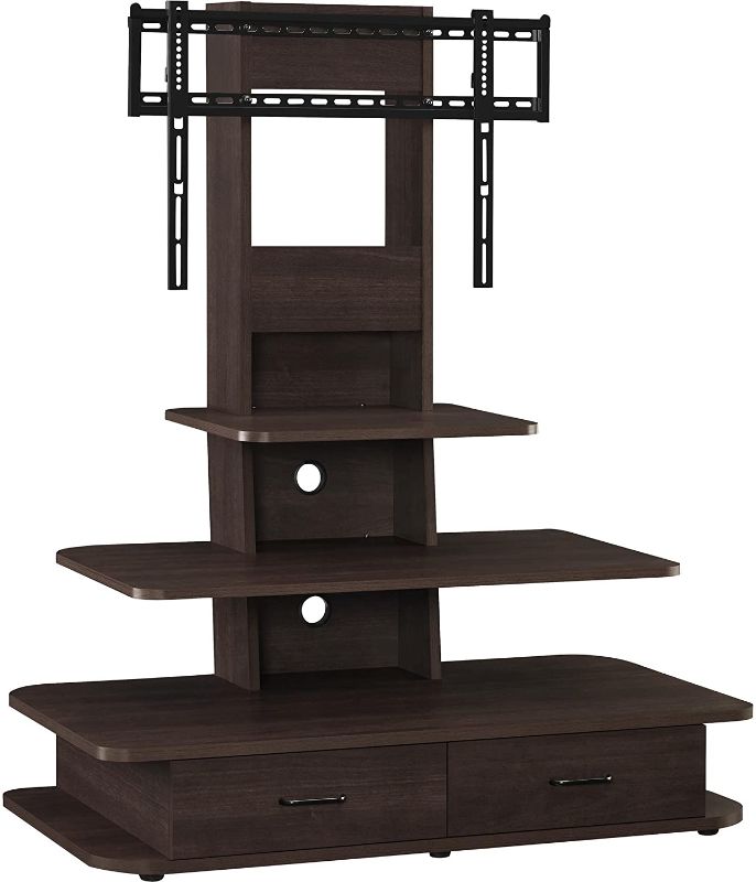 Photo 1 of Ameriwood Home Galaxy TV Stand with Mount and Drawers for TVs up to 70" Wide, Espresso
