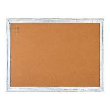 Photo 1 of QUEENLINK Cork Board Bulletin Board,48 X 36 Inches Frame Corkboard,Weathered Rustic Frame,Notice Pin Board for Wall Office Kitchen,10 Push Pins Included,White Frame
