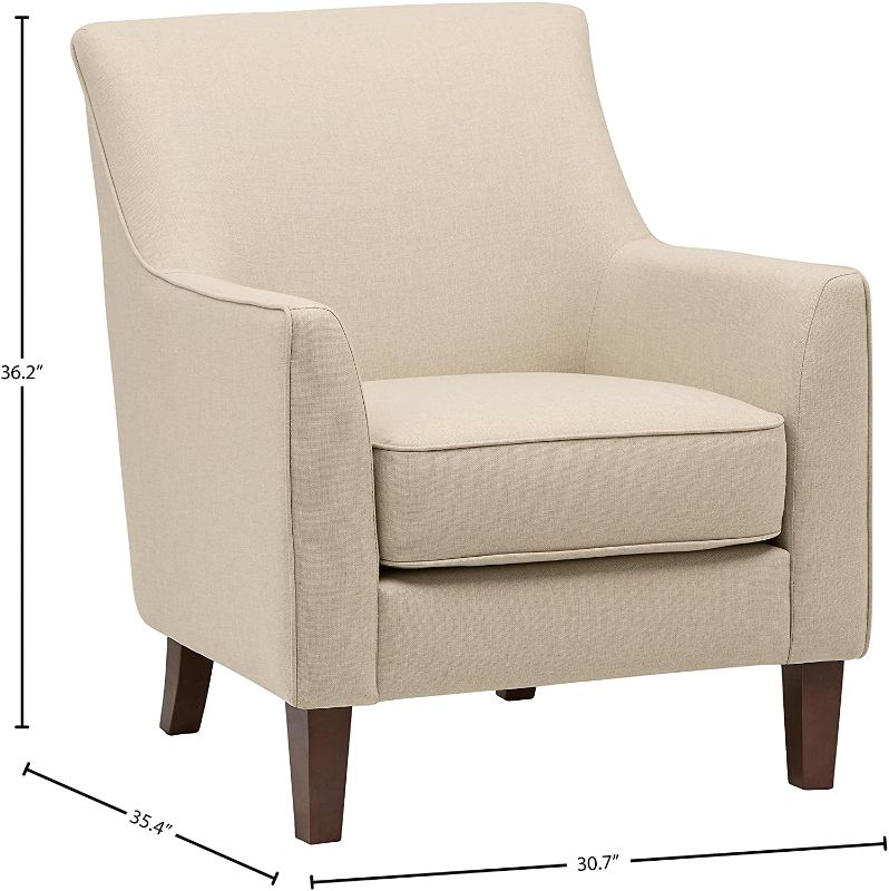 Photo 1 of *SEE last picture for damage*
Amazon Brand – Stone & Beam Cheyanne Living Room Accent Chair, 31"W, Marshmallow
