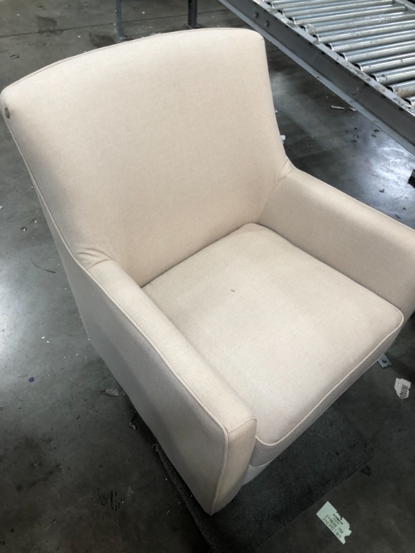 Photo 2 of *SEE last picture for damage*
Amazon Brand – Stone & Beam Cheyanne Living Room Accent Chair, 31"W, Marshmallow
