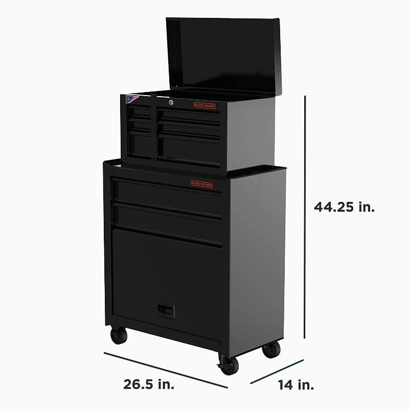 Photo 1 of *SEE last pictures for damage*
beyond by BLACK+DECKER Tool Chest / Tool Cabinet, 26-Inch, Steel, 5-Drawers, Ball-Bearing (BDST98376BKAEV)
