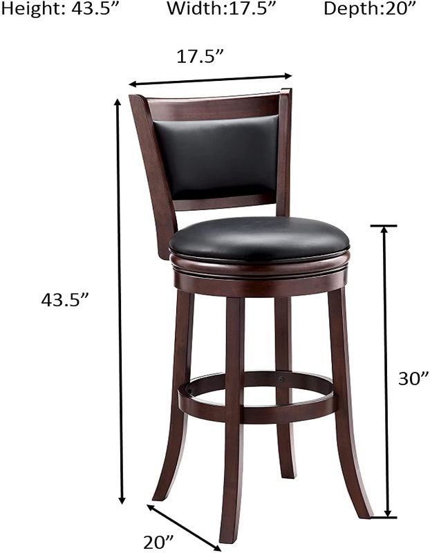 Photo 1 of Ball & Cast Barstool, 29-Inch, 2-Pack, Cappuccino
