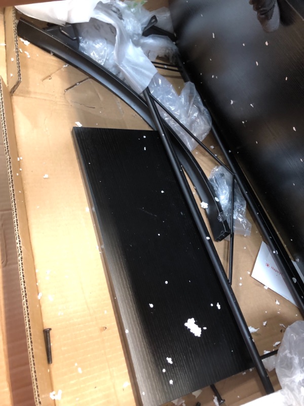Photo 1 of *previously opened* 
*MISSING some hardware* 
Mr IRONSTONE L-Shaped Desk 50.8" Computer Corner Desk, Home Gaming Desk, Office Writing Workstation with Large Monitor Stand, Space-Saving, Easy to Assemble, Black
