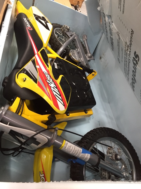 Photo 2 of *selling for PARTS, NO RETURNS*
Razor MX650 Dirt Rocket Electric-Powered Dirt Bike with Authentic Motocross Dirt Bike Geometry, Rear-Wheel Drive, High-Torque, Chain-Driven Motor, for Kids 13+
