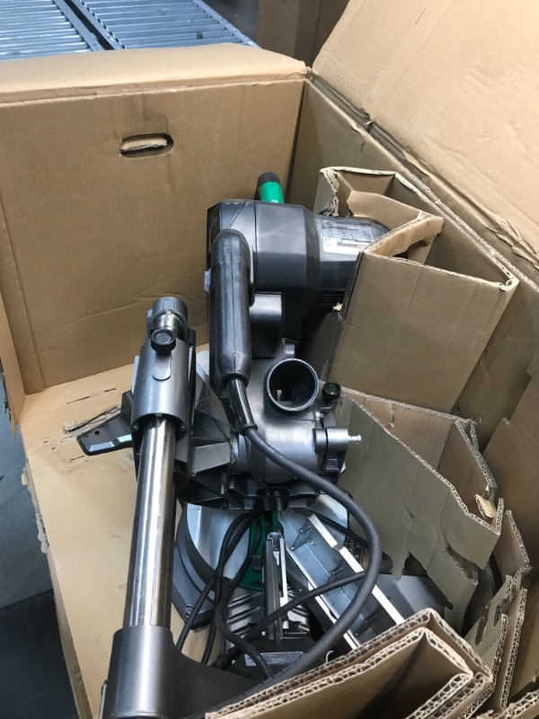 Photo 3 of *USED*
*UNKNOWN what or if anything is missing*
Metabo HPT 12-Inch Sliding Compound Miter Saw, Double Bevel, Laser Marker, Compact Slide System, 15-Amp Motor, Large Sliding Fences (C12RSH2S), Miter Saw Only
