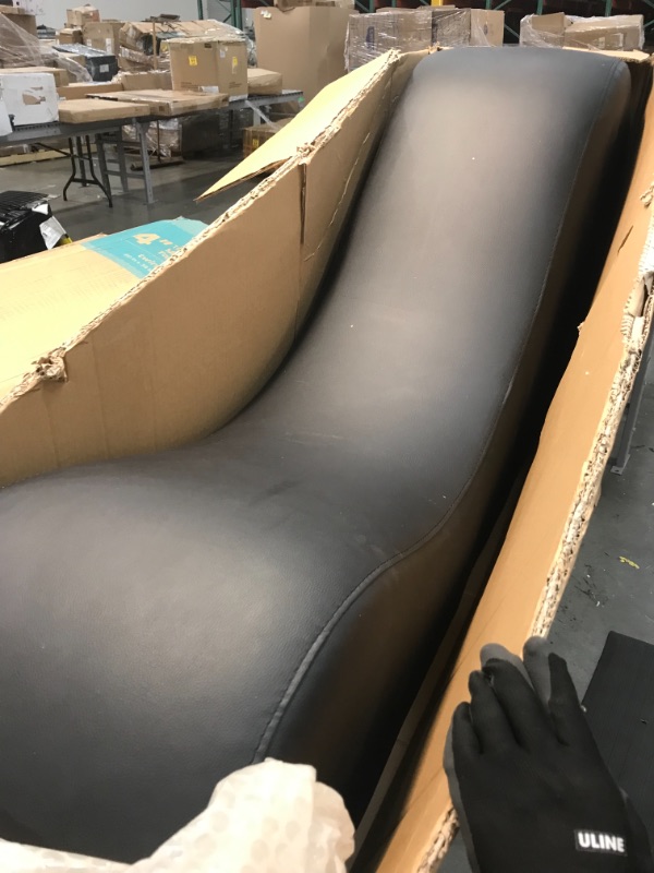 Photo 2 of *previously opened* 
US Pride Furniture Faux Leather Yoga Stretch Relaxation Chaise, 29 inches high x 14 inches wide x 67 inches long
